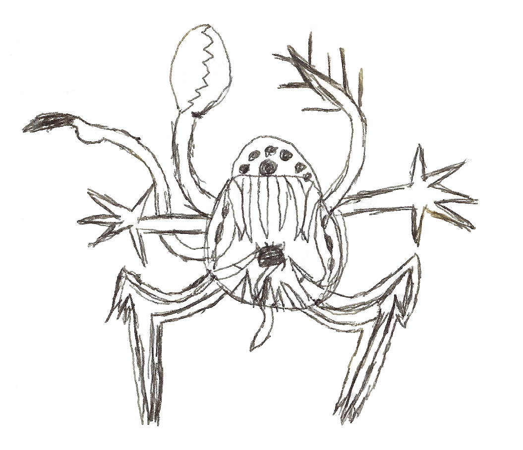 crab monster sketch